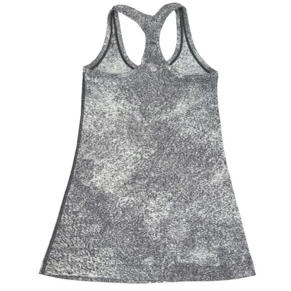 Lululemon Cool Racerback II In Luon Spray Jacquard White Black Size 4 - Picture 5 of 6